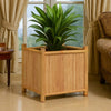 Sriya Outdoor Square Planter | 16x16" | Beige Natural Bamboo
