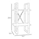 Tusha Wall Bookcase | 2 Shelves | Concrete Gray Wood | Black Metal