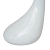 Ennie Coffee Table Set of 2 | White Fiberglass & Tempered Glass | 22"