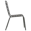 Dandy Outdoor Chair Set of 4 | Slatted Design | Dark Gray E-Coated Steel