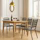 Dandy Outdoor Chair Set of 4 | Slatted Design | Dark Gray E-Coated Steel