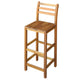 Ziki Bar Chair Set of 2 | Included Footrest | Natural Brown Acacia Wood