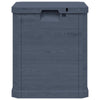 Evvie Tall Storage Box w Wooden Design | Anthracite Gray Plastic