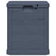 Evvie Tall Storage Box w Wooden Design | Anthracite Gray Plastic