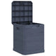 Evvie Tall Storage Box w Wooden Design | Anthracite Gray Plastic
