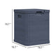 Evvie Tall Storage Box w Wooden Design | Anthracite Gray Plastic