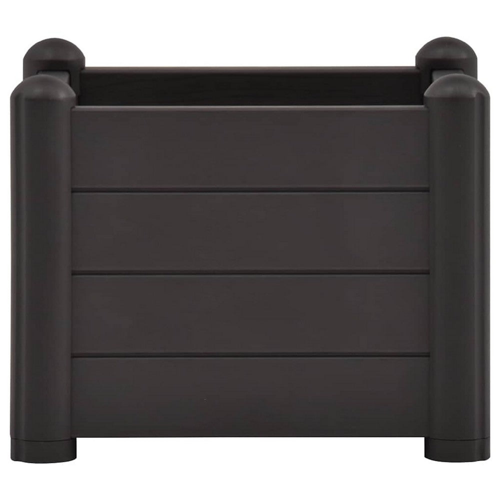 Xelly Outdoor Square Raised Planter | 17x17x14 | Anthracite Gray