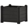 Xelly Outdoor Square Raised Planter | 17x17x14 | Anthracite Gray