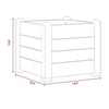 Xelly Outdoor Square Raised Planter | 17x17x14 | Anthracite Gray
