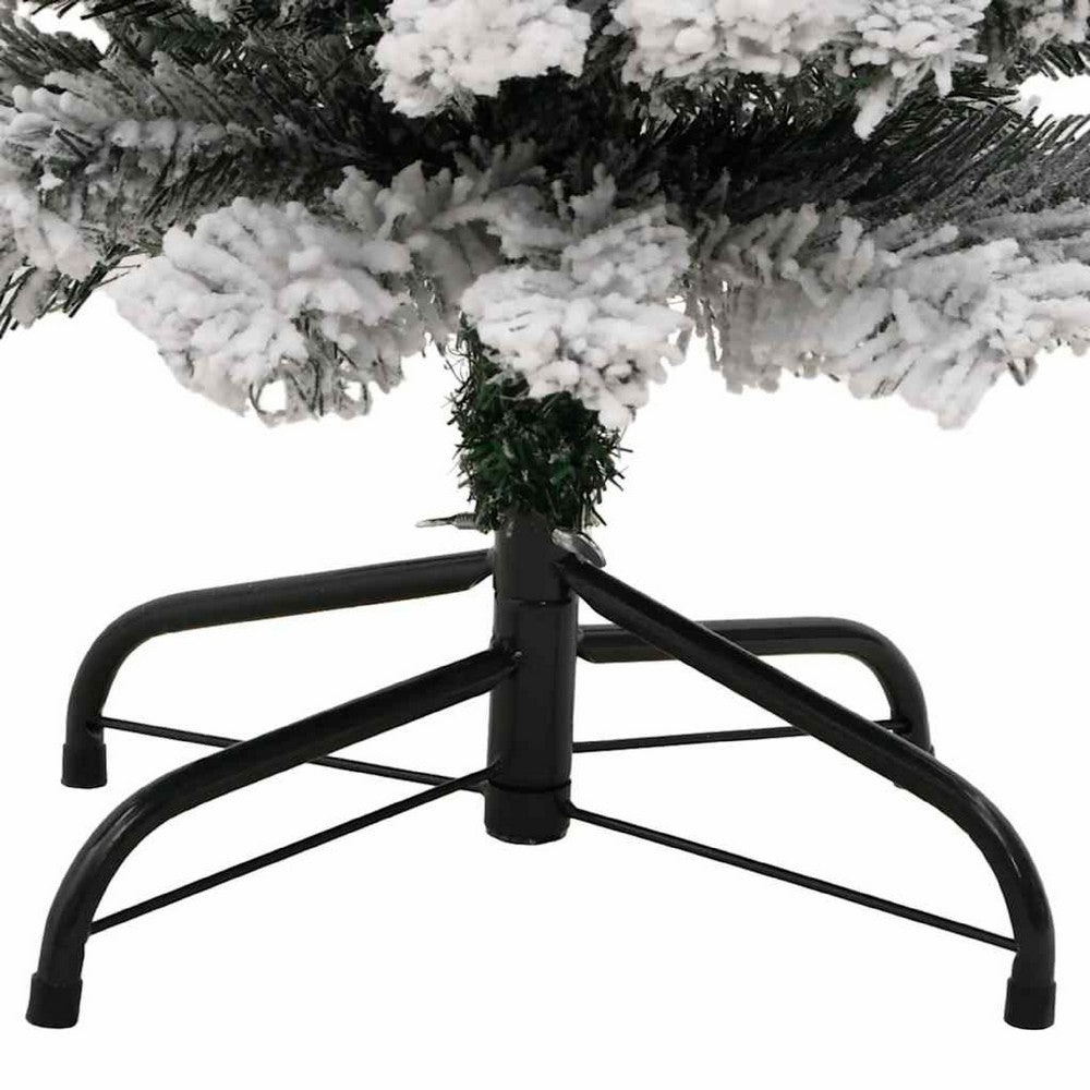 Anzie Artificial Christmas Tree w Steel Angled Shape | Green PVC