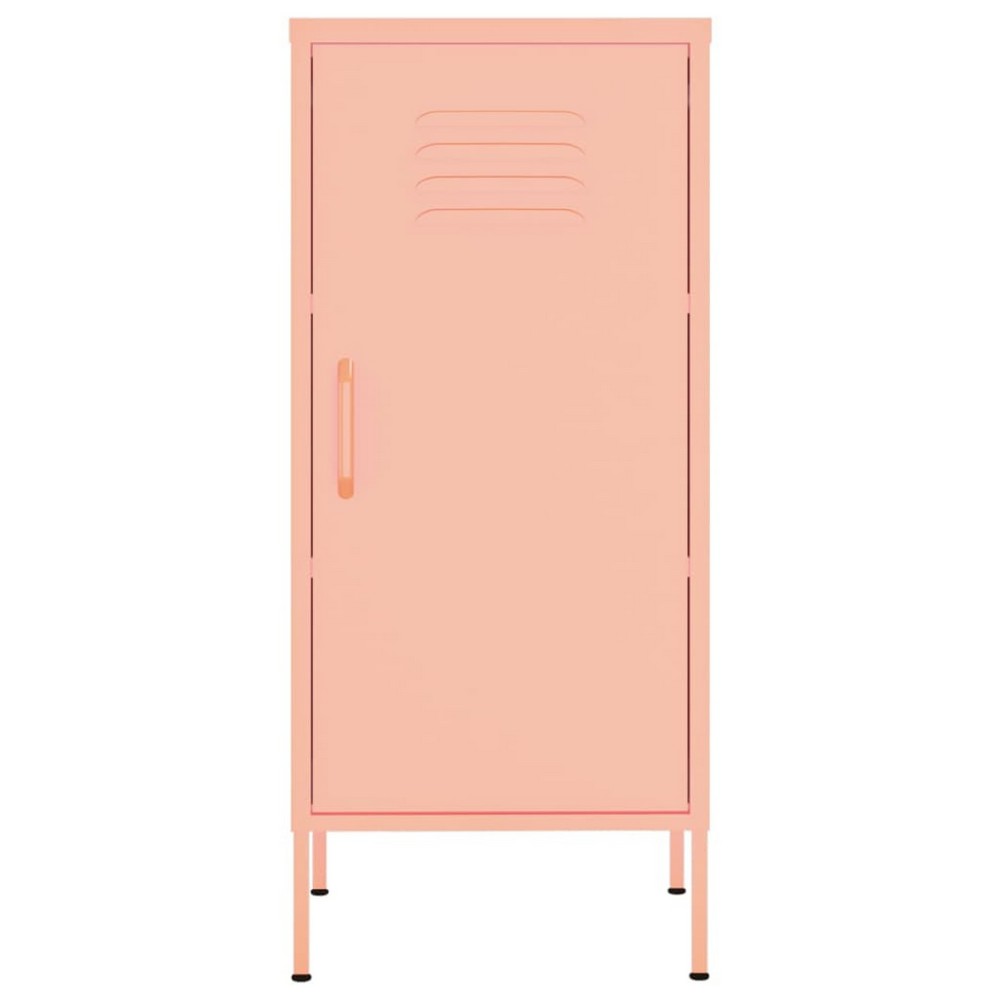 Nyla Steel Storage Cabinet w Adjustable Shelves | Pink