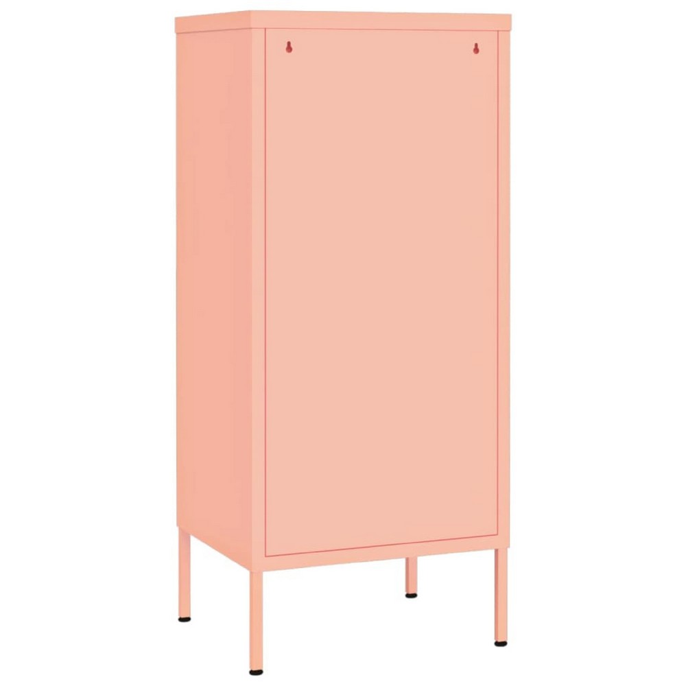 Nyla Steel Storage Cabinet w Adjustable Shelves | Pink