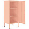 Nyla Steel Storage Cabinet w Adjustable Shelves | Pink