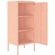 Nyla Steel Storage Cabinet w Adjustable Shelves | Pink