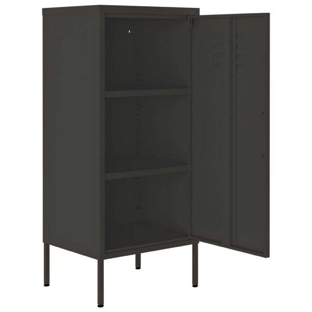 Nyla Steel Storage Cabinet | Adjustable Shelves | Anthracite