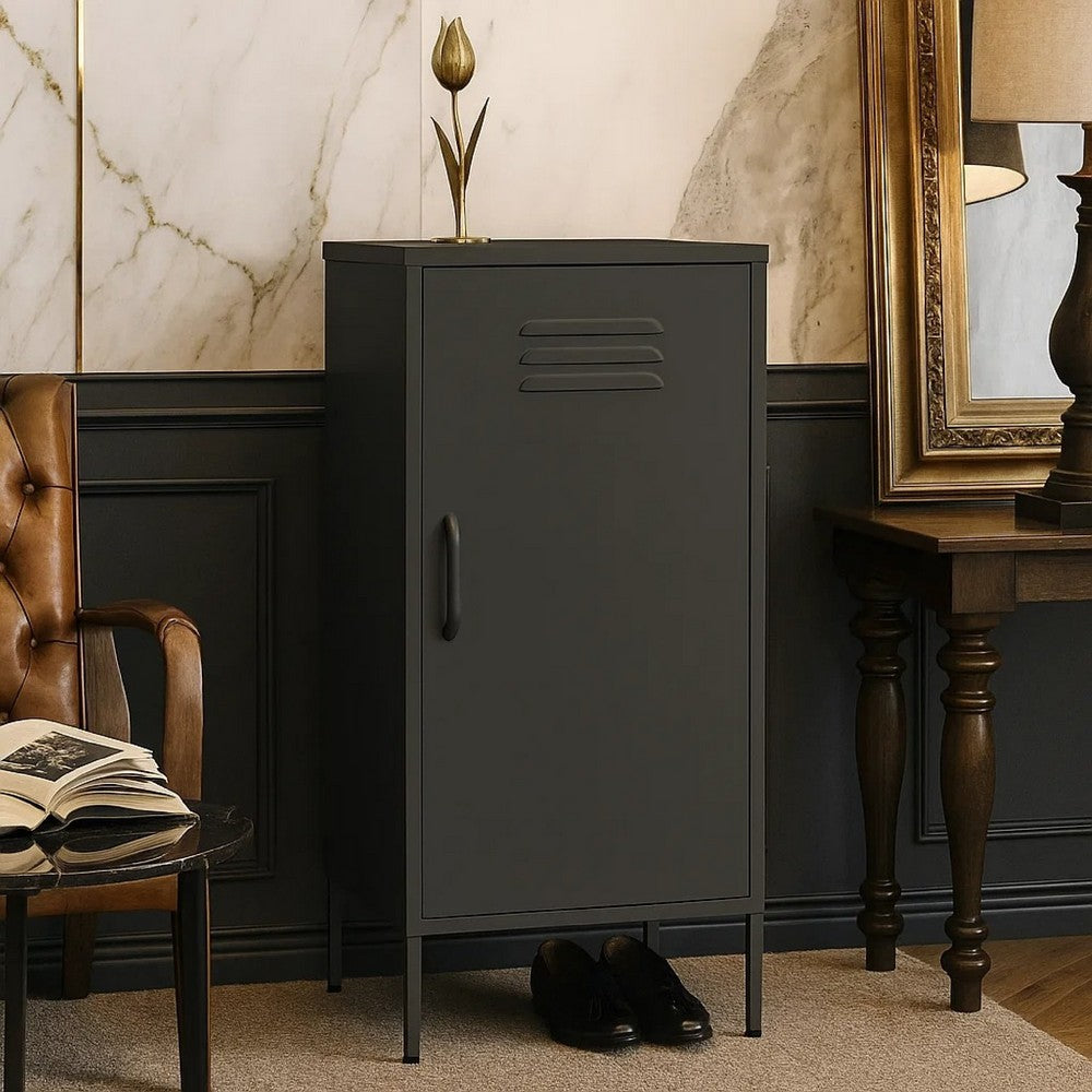 Nyla Steel Storage Cabinet | Adjustable Shelves | Anthracite