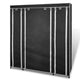 Leyla Wardrobe Cabinet w Cover | Black Non-Woven Fabric | Iron