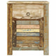 Nolan Vintage Cabinet w Drawer & Door | Slatted Design | Solid Wood