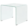 Jackie Coffee Table | Square A-Frame | Clear Tempered Glass | 20"