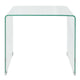 Jackie Coffee Table | Square A-Frame | Clear Tempered Glass | 20"