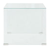 Jackie Coffee Table | Square A-Frame | Clear Tempered Glass | 20"