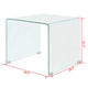Jackie Coffee Table | Square A-Frame | Clear Tempered Glass | 20"