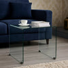 Jackie Coffee Table | Square A-Frame | Clear Tempered Glass | 20"