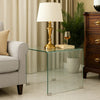 Jackie Coffee Table | Square A-Frame | Clear Tempered Glass | 20"