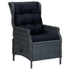 Selina Garden Armchair w Gray Round Faux Rattan | Powder Coated Steel