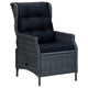 Selina Garden Armchair w Gray Round Faux Rattan | Powder Coated Steel