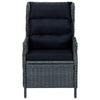 Selina Garden Armchair w Gray Round Faux Rattan | Powder Coated Steel