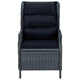 Selina Garden Armchair w Gray Round Faux Rattan | Powder Coated Steel