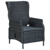 Selina Garden Armchair w Gray Round Faux Rattan | Powder Coated Steel