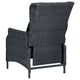 Selina Garden Armchair w Gray Round Faux Rattan | Powder Coated Steel
