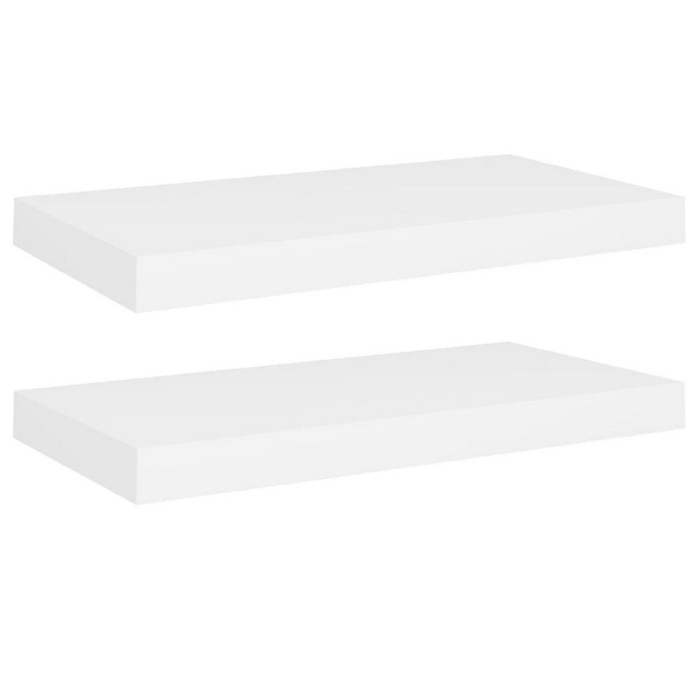 Wendie 20" Wall-Mount Shelf Set of 2 | White Honeycomb Design