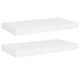 Wendie 20" Wall-Mount Shelf Set of 2 | White Honeycomb Design
