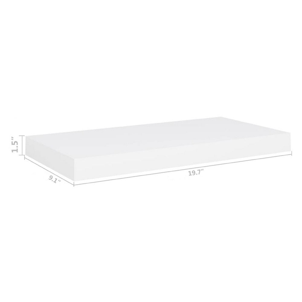 Wendie 20" Wall-Mount Shelf Set of 2 | White Honeycomb Design