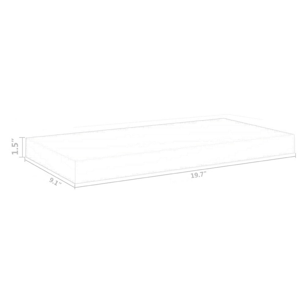 Wendie 20" Wall-Mount Shelf Set of 2 | Gray Honeycomb Design