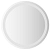 Selie Bathroom Mirror Glass w LED | Brown Round Vanity | 20"