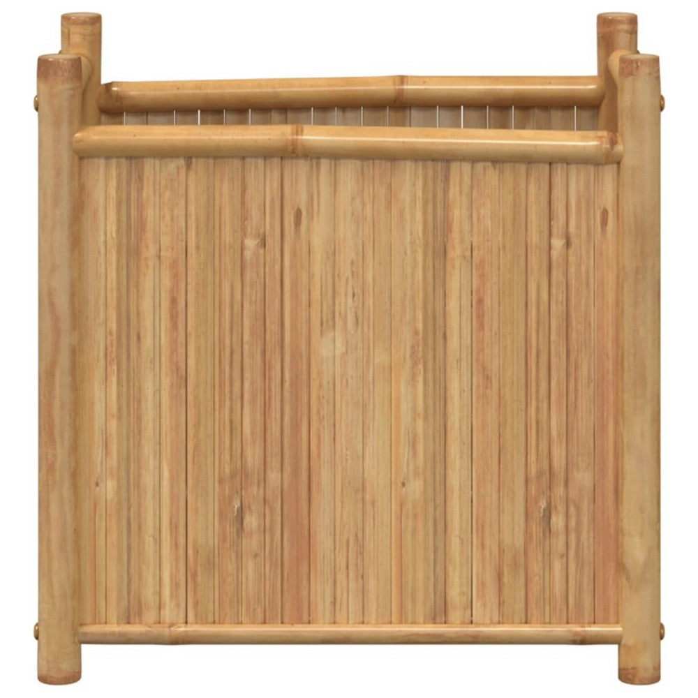 Sriya Bamboo Outdoor Planter | 20x12x20H| Brown Natural Bamboo