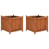 Dolly Firwood Outdoor Large Planters Set of 2 | Brown Fir Wood | 20x20"