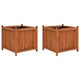 Dolly Firwood Outdoor Large Planters Set of 2 | Brown Fir Wood | 20x20"