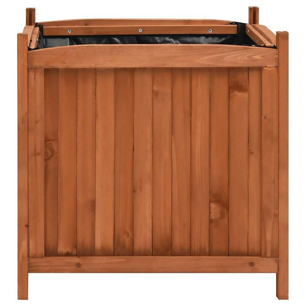 Dolly Firwood Outdoor Large Planters Set of 2 | Brown Fir Wood | 20x20"