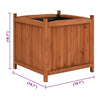 Dolly Firwood Outdoor Large Planters Set of 2 | Brown Fir Wood | 20x20"