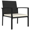 Shaily Outdoor Dining Chair Set of 2 | Black Faux Rattan Frame | Cream