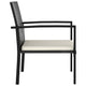 Shaily Outdoor Dining Chair Set of 2 | Black Faux Rattan Frame | Cream