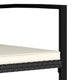 Shaily Outdoor Dining Chair Set of 2 | Black Faux Rattan Frame | Cream
