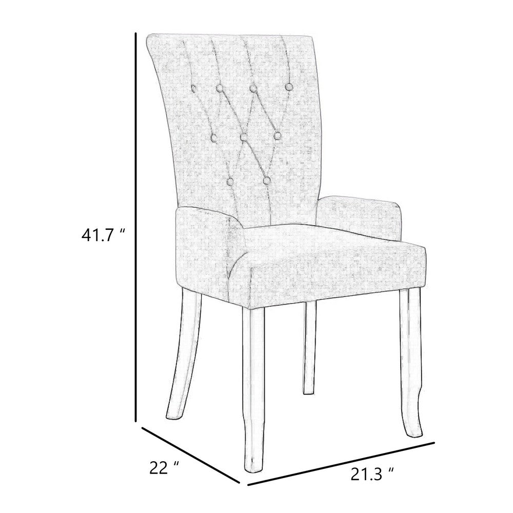 Donie Dining Chair | Ergonomic Back | Dark Gray Polyester | Black Oakwood