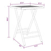 Petra Bamboo Garden Table w Foldable Design | Brown | 17x22x30"