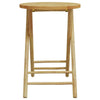 Petra Bamboo Garden Round Table | Foldable Design | Brown | 22x30"